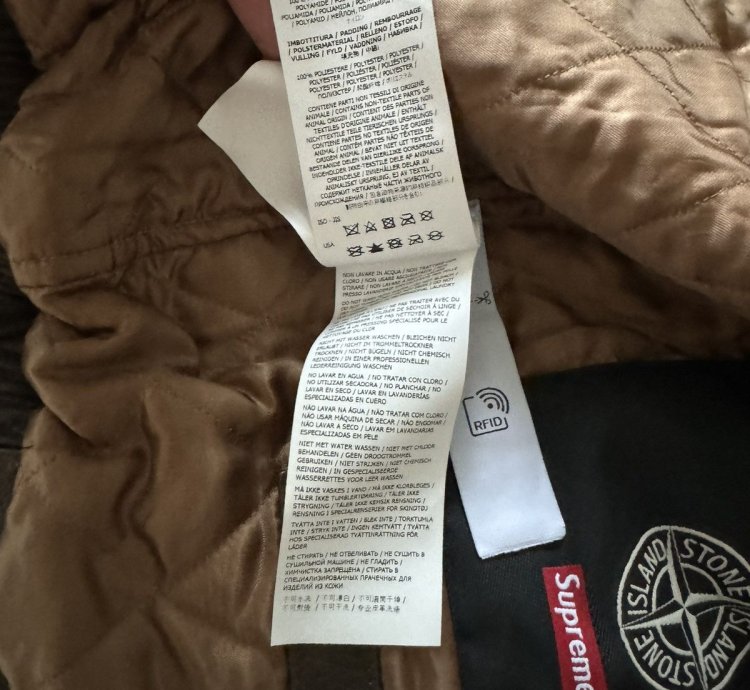 Supreme Stone Island Leather Jacket