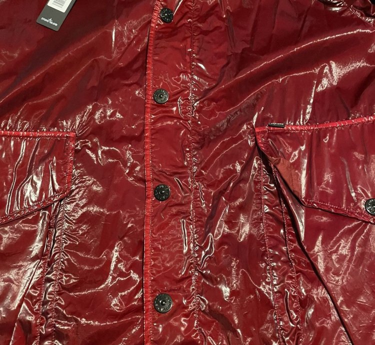 Supreme Stone Island New Silk Light Red Jacket