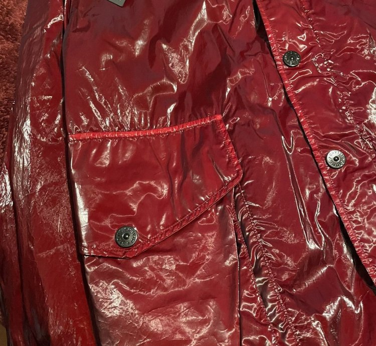Supreme Stone Island New Silk Light Red Jacket