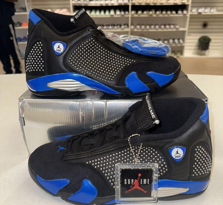 Size 12 - Nike Air Jordan 14 Retro Supreme Black 2019