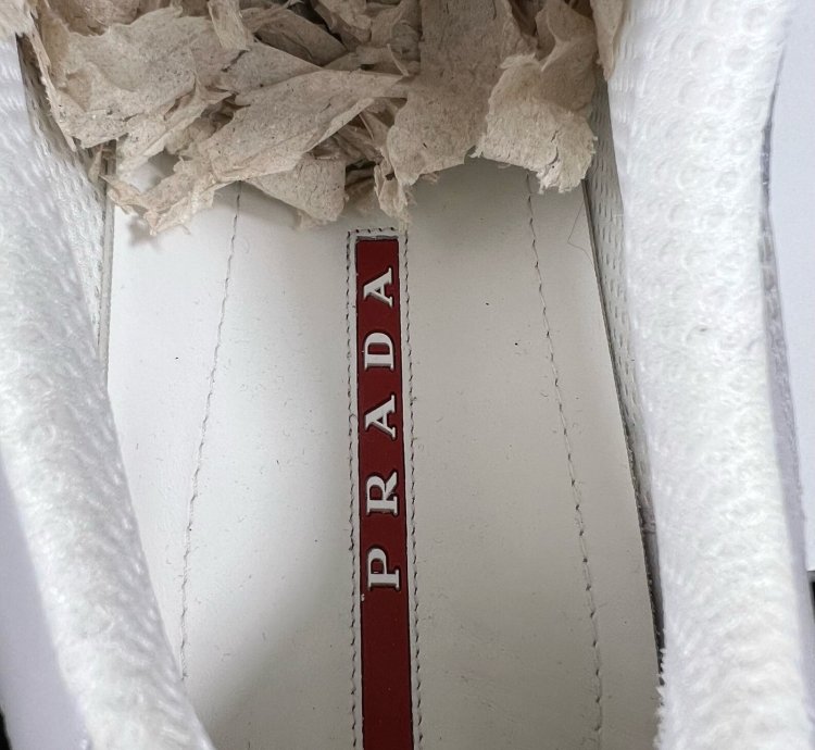Size 13 - Prada American Cup Grey Leather Technical Fabric