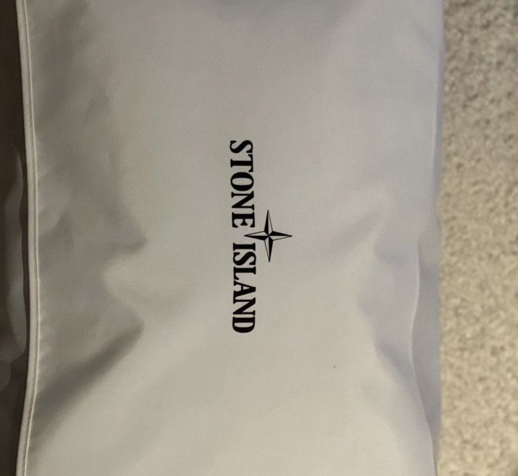 Supreme Stone Island Painted Camo Crinkle Down Jacket
