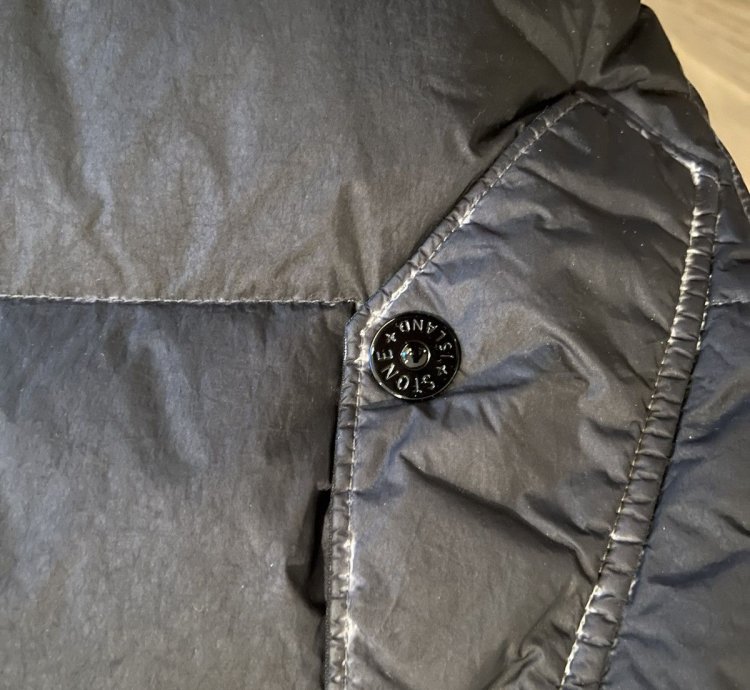 Supreme Stone Island Painted Camo Crinkle Down Jacket