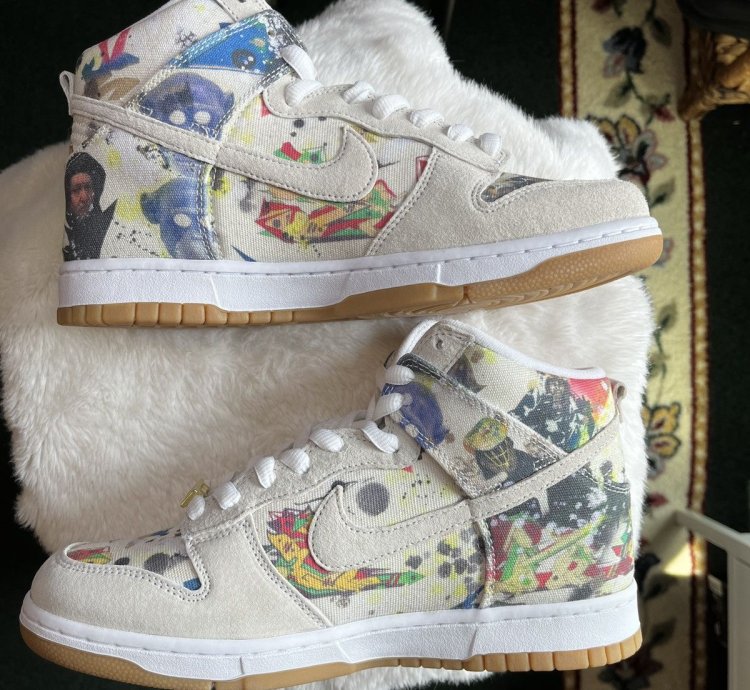 Size 9 - Nike Sb Dunk High Supreme Rammellzee
