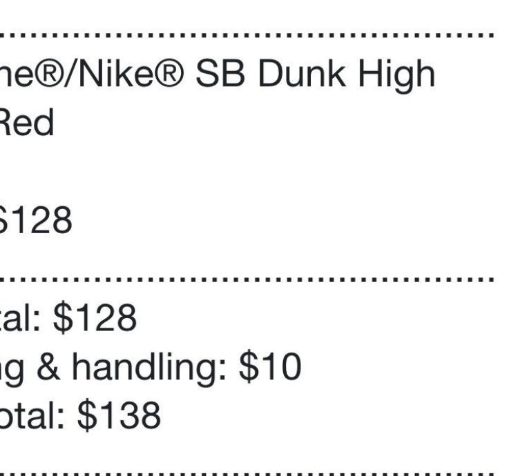 Size 9 Supreme Nike Sb Dunk High
