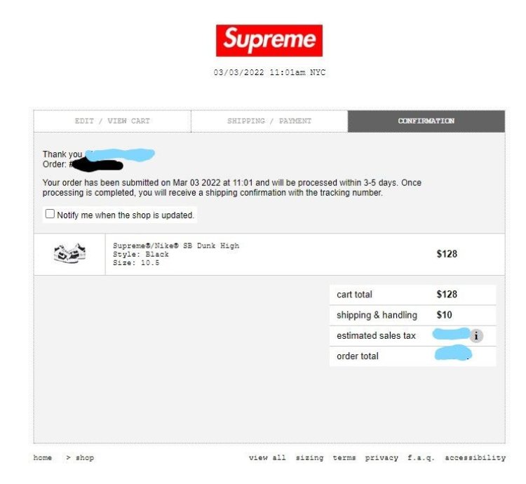 Sold Out Nike Supreme Sb Dunk High By Any Means