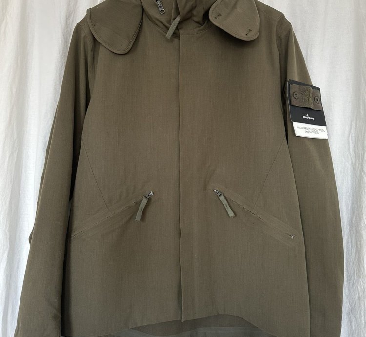 Water Repellent Wool Ghost Piece Rain Jacket