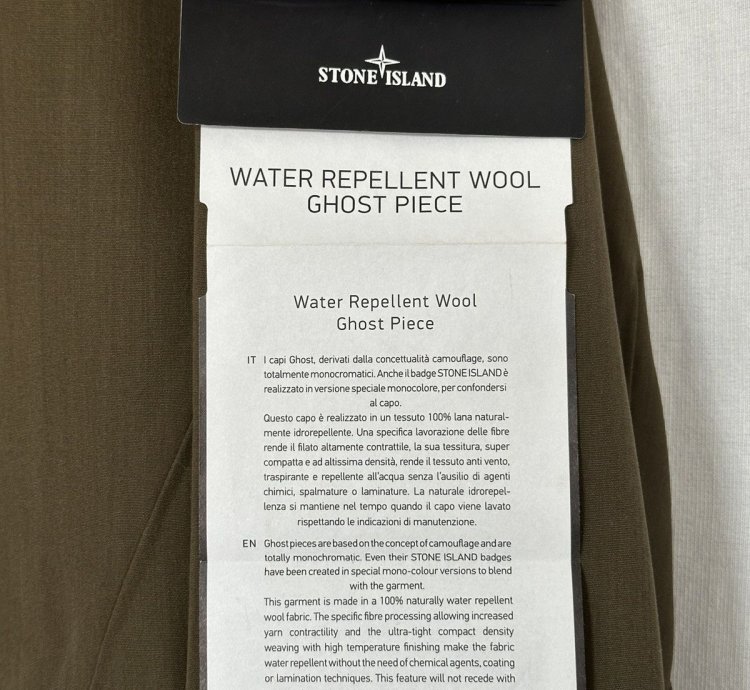 Water Repellent Wool Ghost Piece Rain Jacket