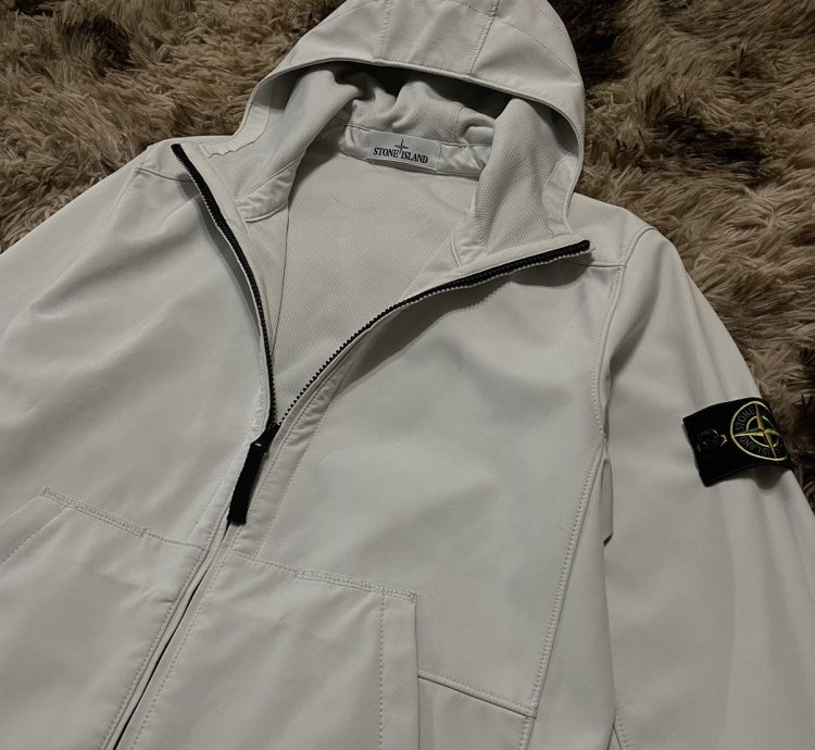 White Light Jacket Stone Island light Soft Shell-