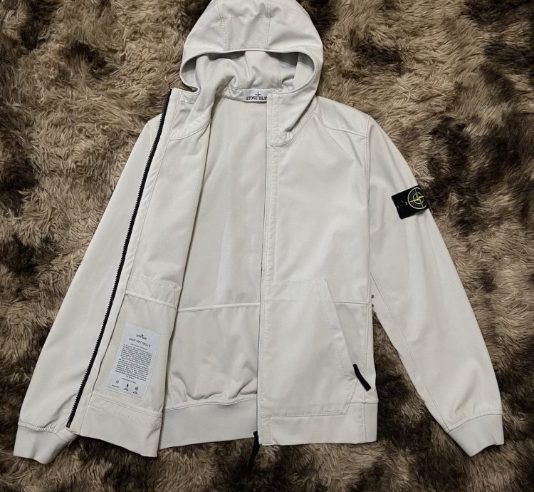 White Light Jacket Stone Island light Soft Shell-
