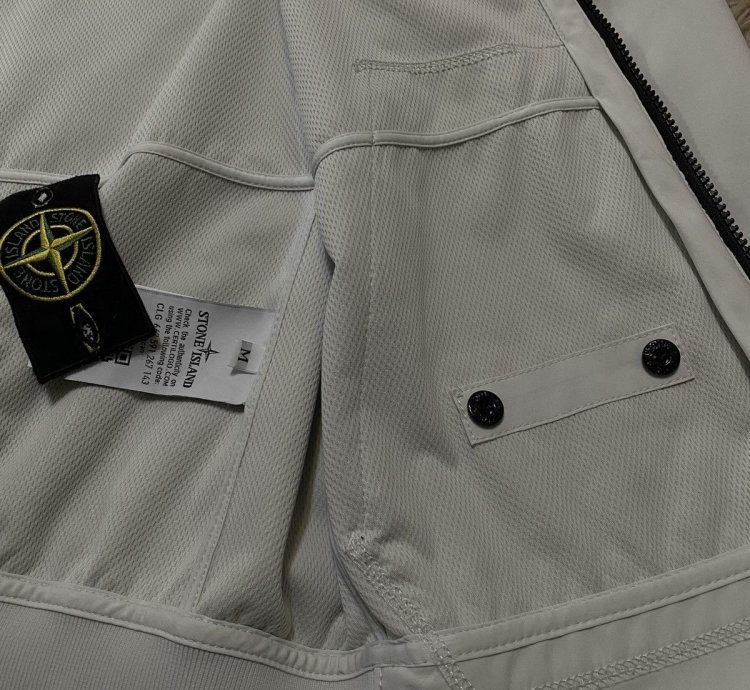 White Light Jacket Stone Island light Soft Shell-