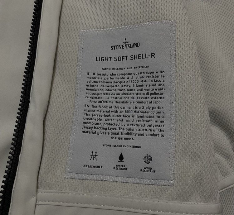White Light Jacket Stone Island light Soft Shell-