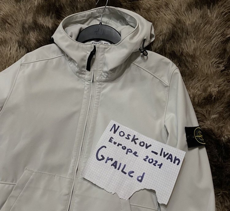 White Light Jacket Stone Island light Soft Shell-