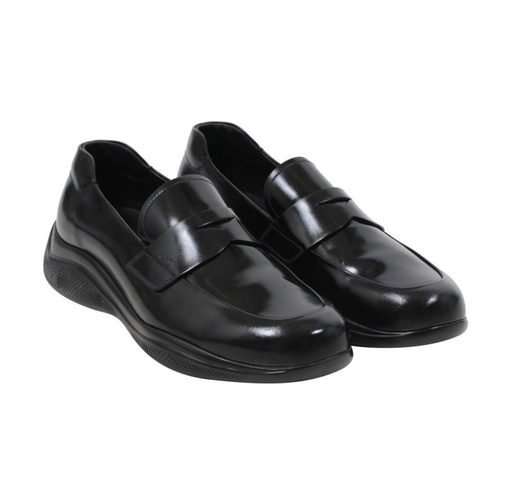Spazzolato Rois Penny Loafers Black Leather