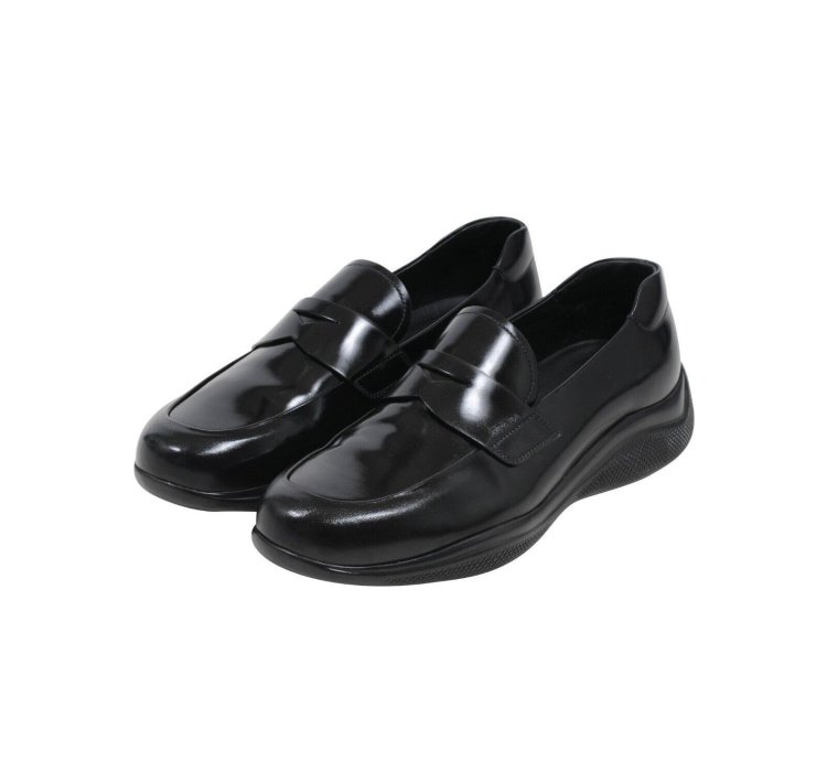 Spazzolato Rois Penny Loafers Black Leather