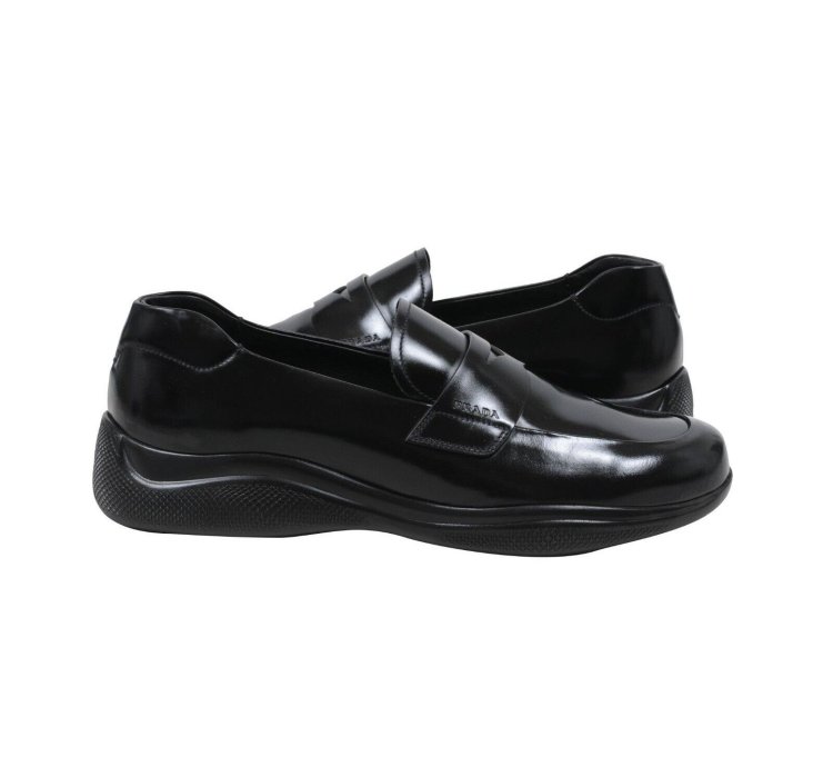 Spazzolato Rois Penny Loafers Black Leather