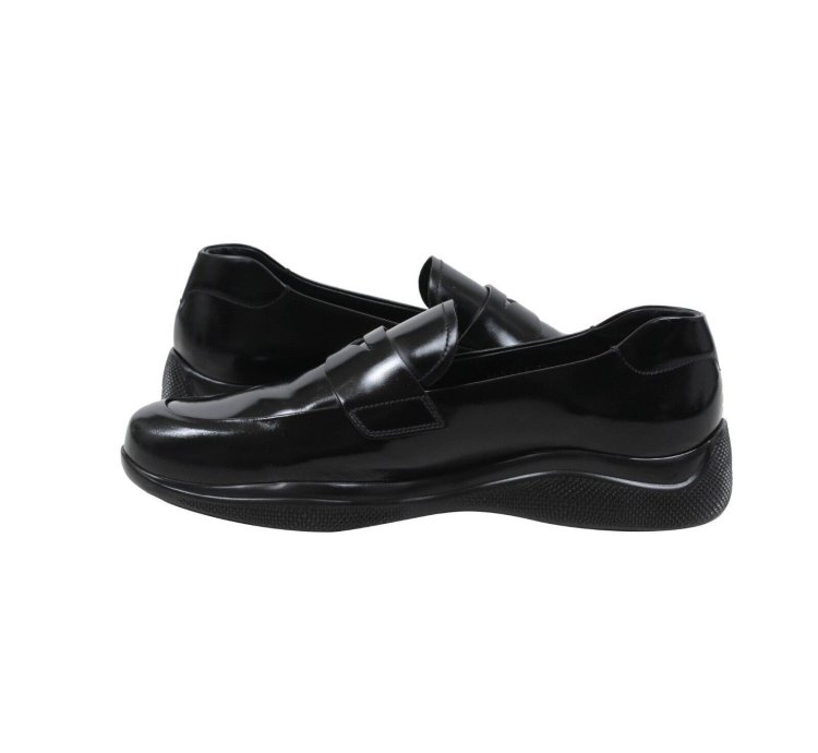 Spazzolato Rois Penny Loafers Black Leather