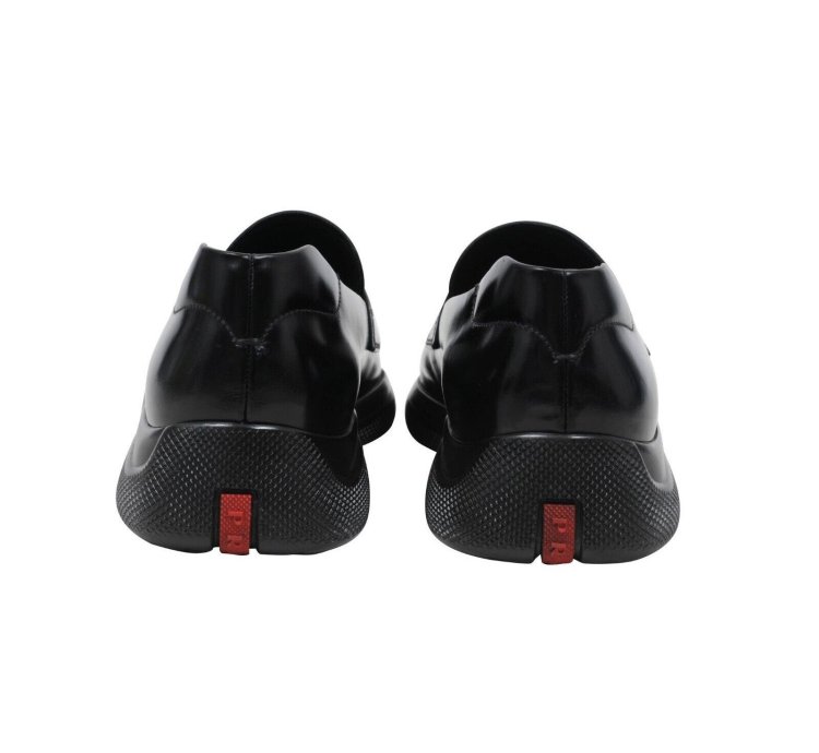 Spazzolato Rois Penny Loafers Black Leather