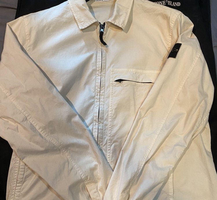 Xl Size Stone Island Jacket Zip Up Button Up Shirt Jacket