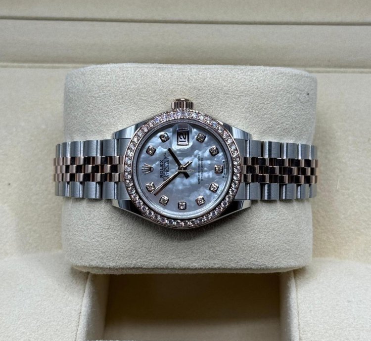 Rolex Lady-datejust 2024 Lady-datejust Steel And Rose Gold 28mm Factory Mop Diamond Dial Full Set 279381rbr