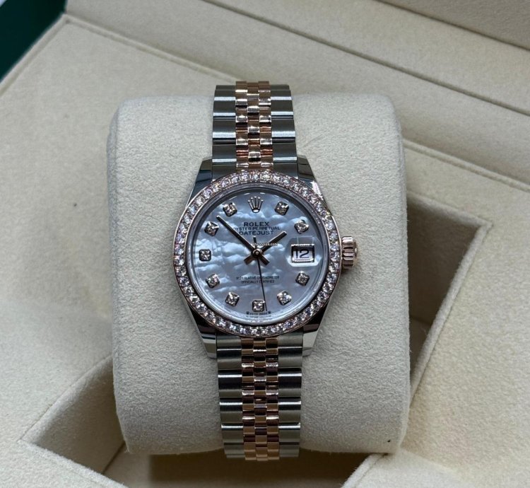 Rolex Lady-datejust 2024 Lady-datejust Steel And Rose Gold 28mm Factory Mop Diamond Dial Full Set 279381rbr