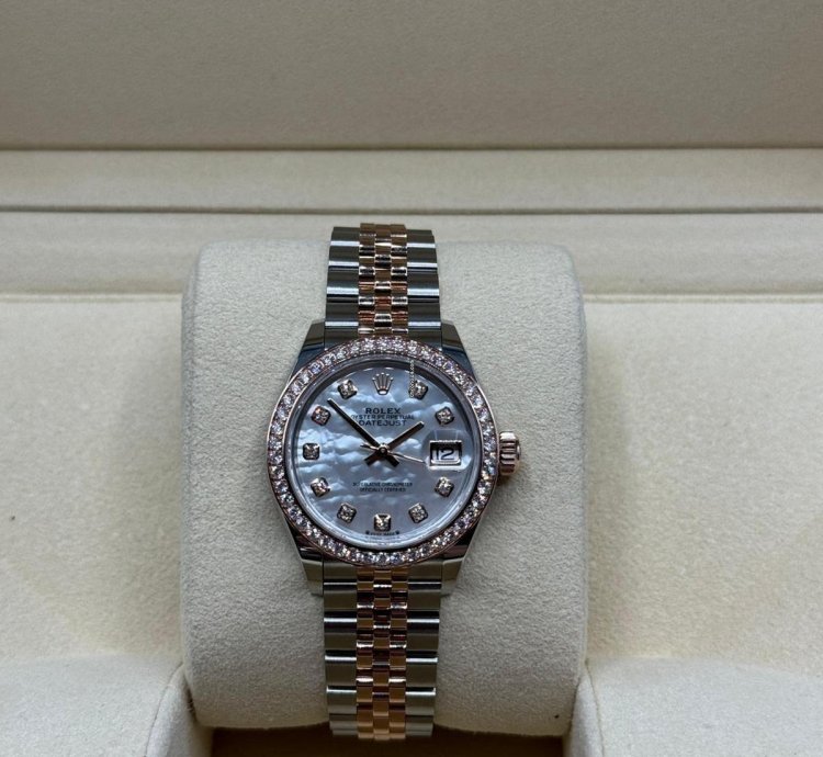 Rolex Lady-datejust 2024 Lady-datejust Steel And Rose Gold 28mm Factory Mop Diamond Dial Full Set 279381rbr
