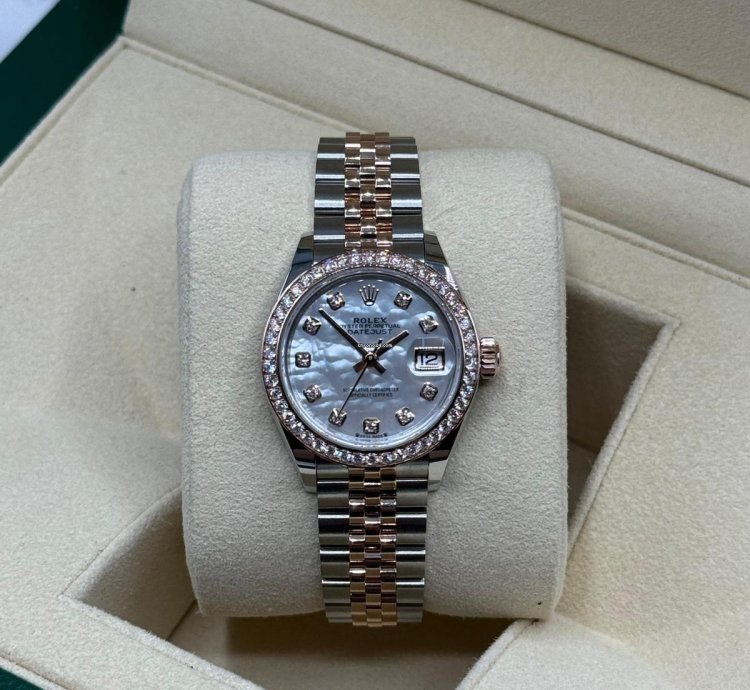 Rolex Lady-datejust 2024 Lady-datejust Steel And Rose Gold 28mm Factory Mop Diamond Dial Full Set 279381rbr
