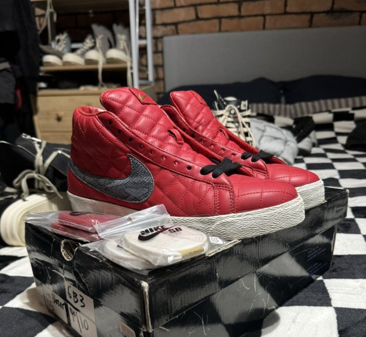 Ss05 New Supreme Nike Sb Gucci Blazer Varsity Red 10 5us