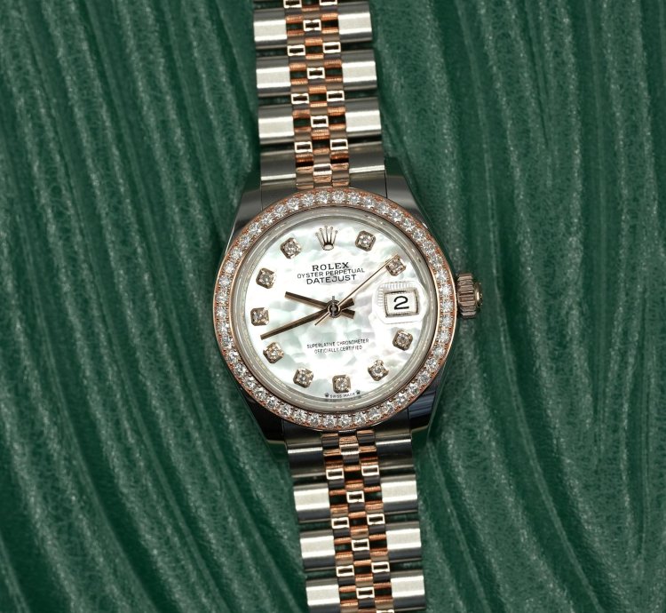 Rolex Lady-datejust 2024 Steel Gold Lady-datejust 28 Original Mop Dial And Bezel Unworn Box Papers 279381rbr
