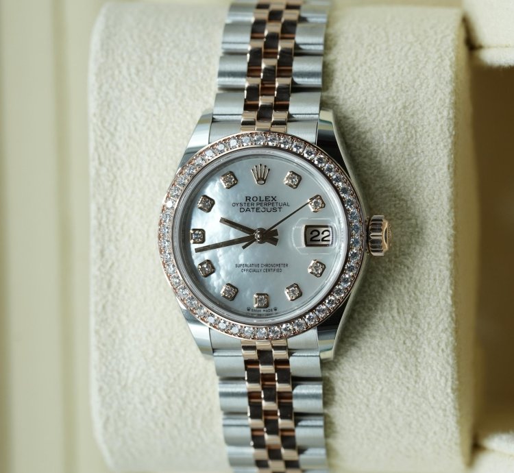 Rolex Lady-datejust 2024 Steel Gold Lady-datejust 28 Original Mop Dial And Bezel Unworn Box Papers 279381rbr