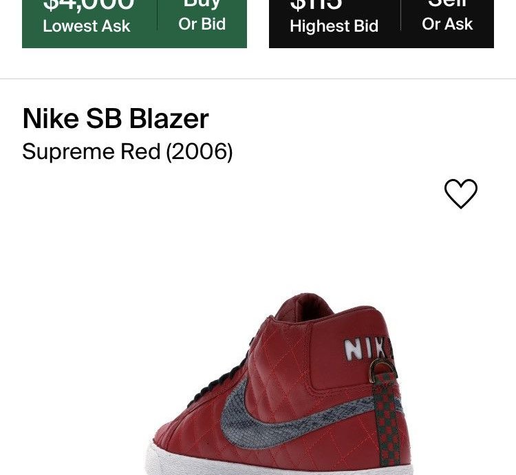 Ss05 New Supreme Nike Sb Gucci Blazer Varsity Red 10 5us