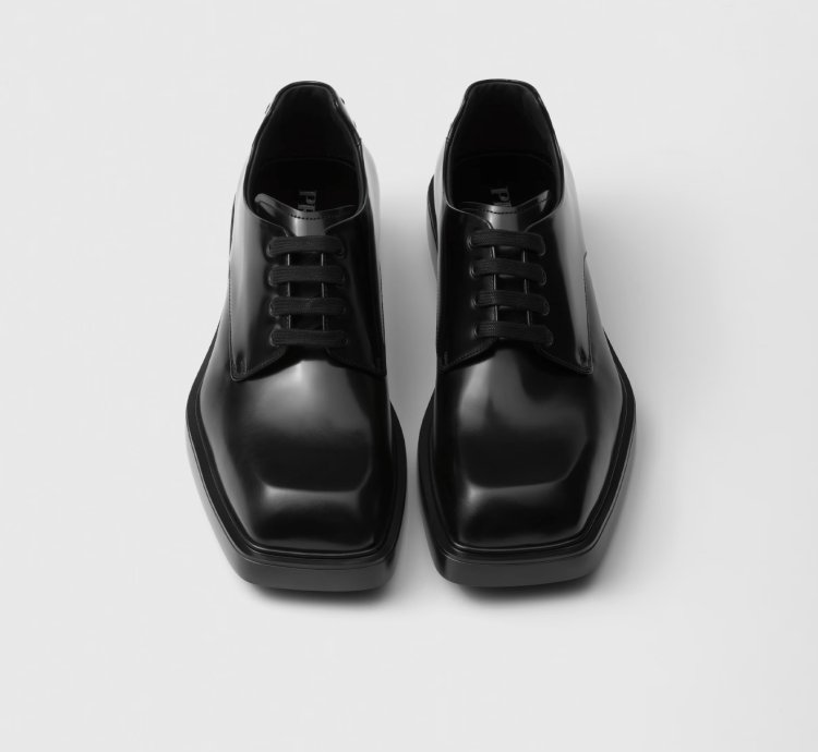 Ss24 Brushed Leather Derby Shoes prada Size 8
