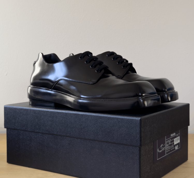 Ss24 Brushed Leather Derby Shoes prada Size 8