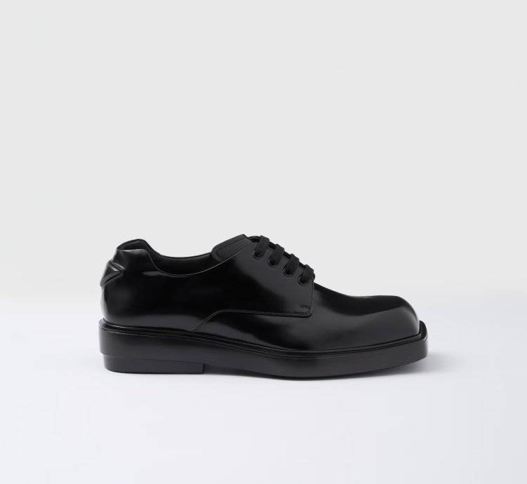 Ss24 Brushed Leather Derby Shoes prada Size 8