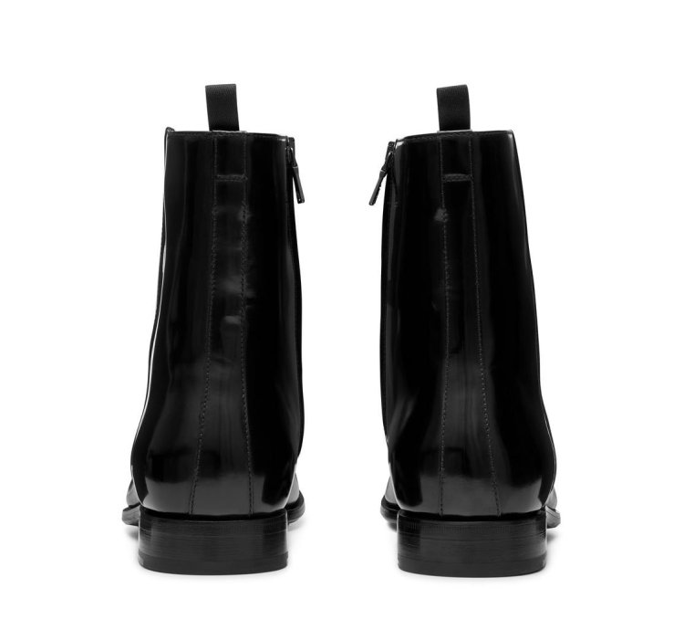 Ss24 Runway Prada Brushed Leather Ankle Square Toe Zip Boot