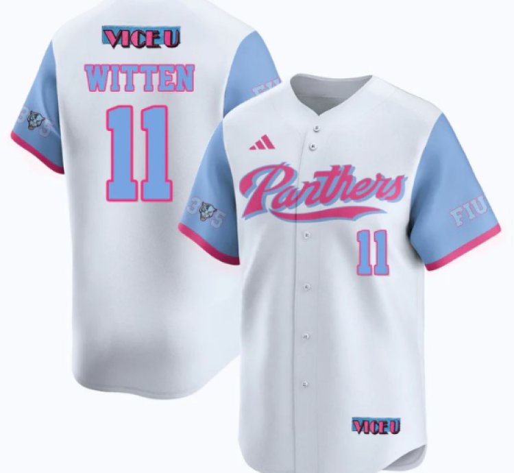 Rich Witten Jersey 11 Fiu Baseball 2025 Vice U Stitched White