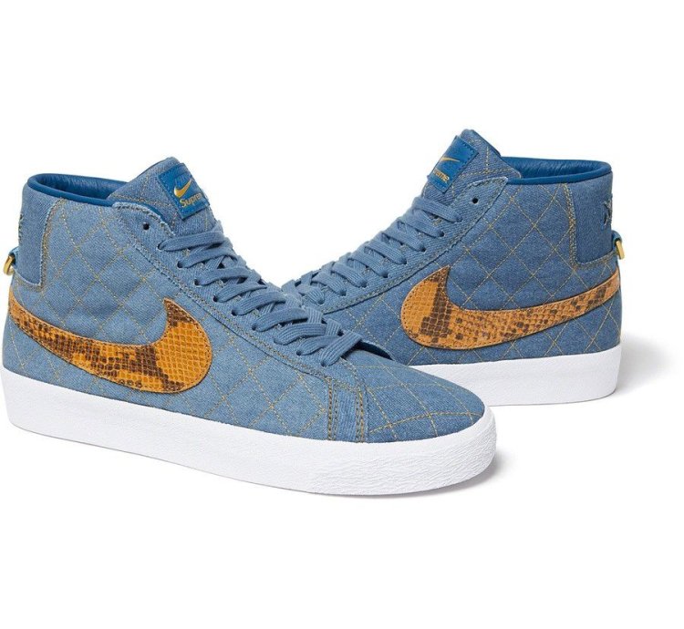 Supreme 22fw Nike Sb Blazer Mid Denim Size 8 In Hand