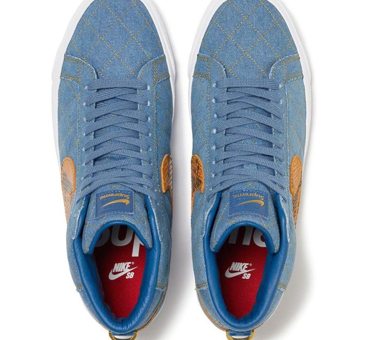 Supreme 22fw Nike Sb Blazer Mid Denim Size 8 In Hand