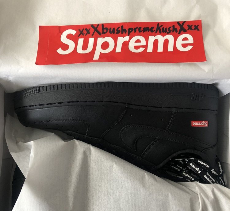 Supreme Air Force 1 Low Black