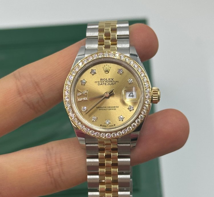 Rolex Lady-datejust 279383rbr Champagne Star Diamond Dial Jubilee