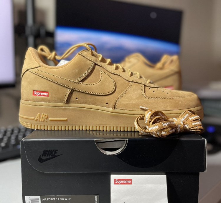 Supreme Air Force 1 Low Wheat