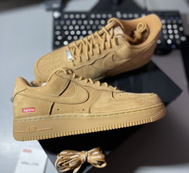 Supreme Air Force 1 Low Wheat