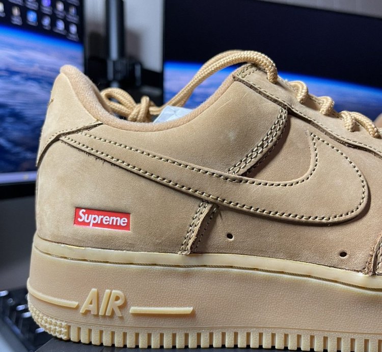 Supreme Air Force 1 Low Wheat
