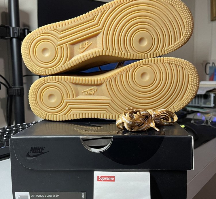 Supreme Air Force 1 Low Wheat