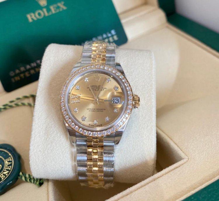 Rolex Lady-datejust 279383rbr Ix Champagne Diamond Dial Jubilee
