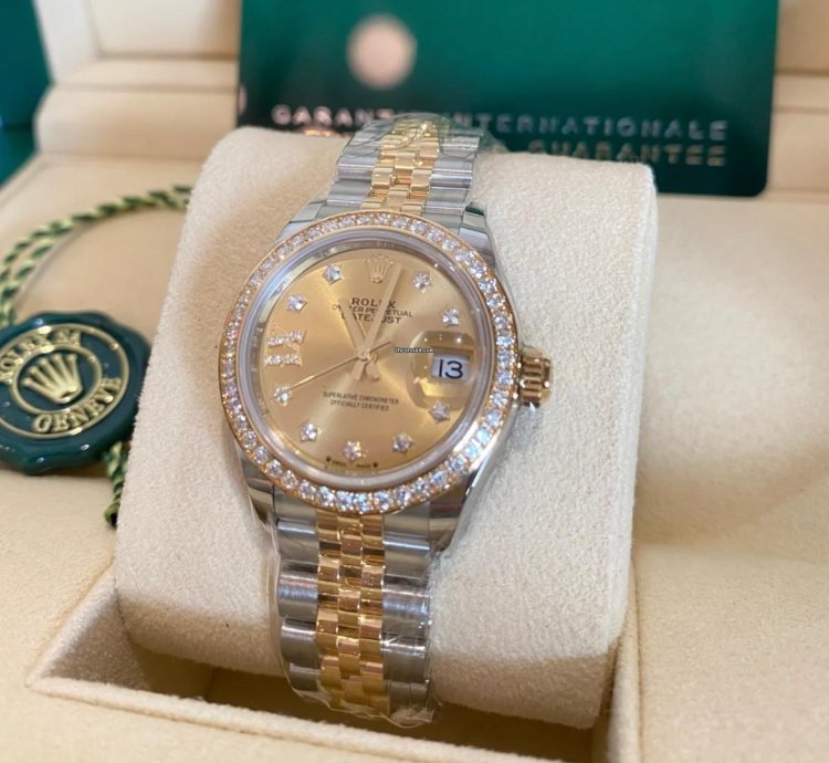 Rolex Lady-datejust 279383rbr Ix Champagne Diamond Dial Jubilee