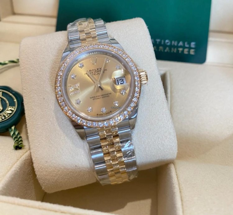 Rolex Lady-datejust 279383rbr Ix Champagne Diamond Dial Jubilee