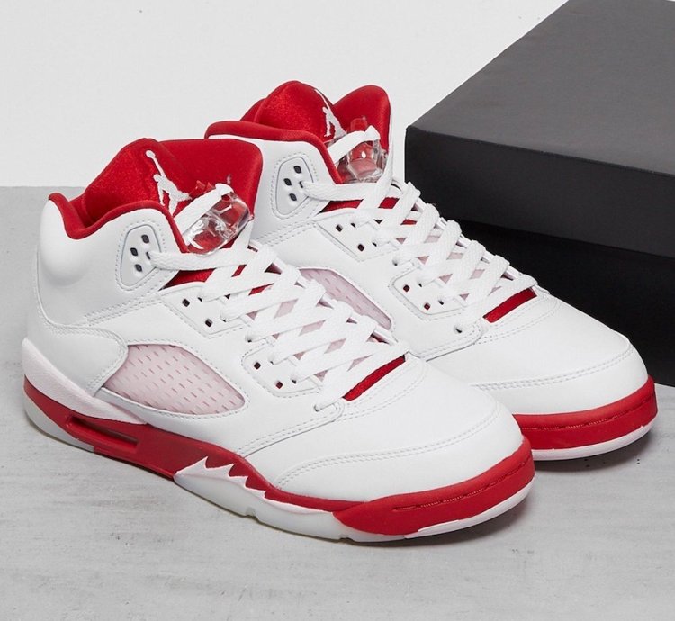 Nike Air Jordan 5 Retro White Pink Red