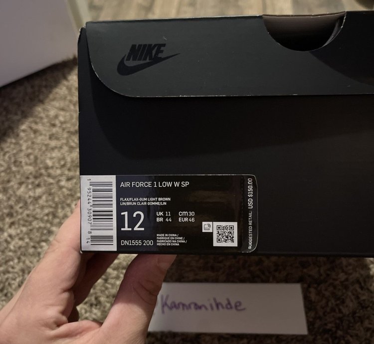Supreme Air Force 1 Wheat Size 12