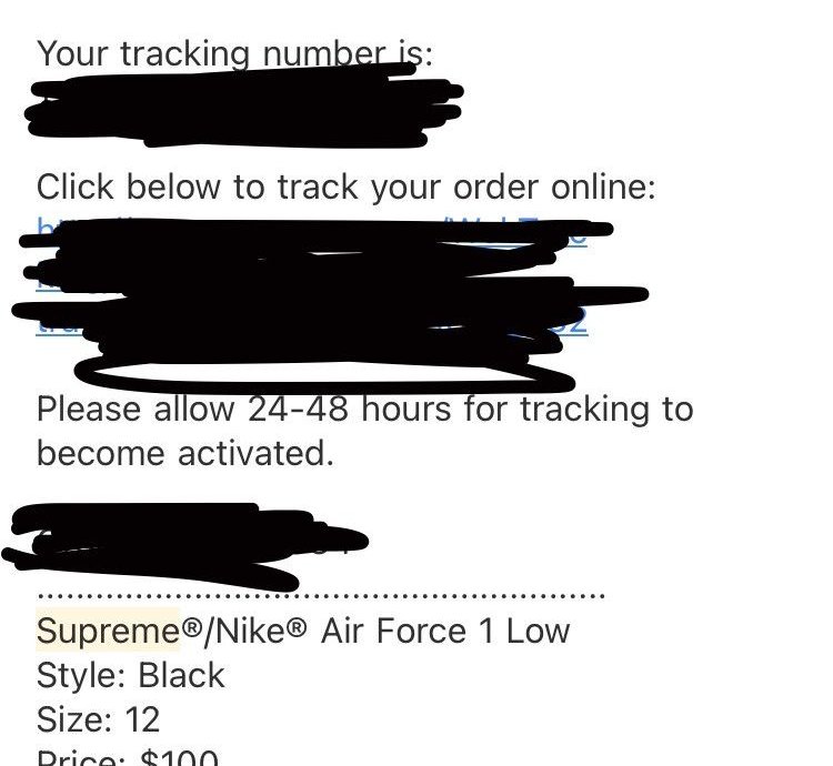Supreme Air Force One Black Black Size 12